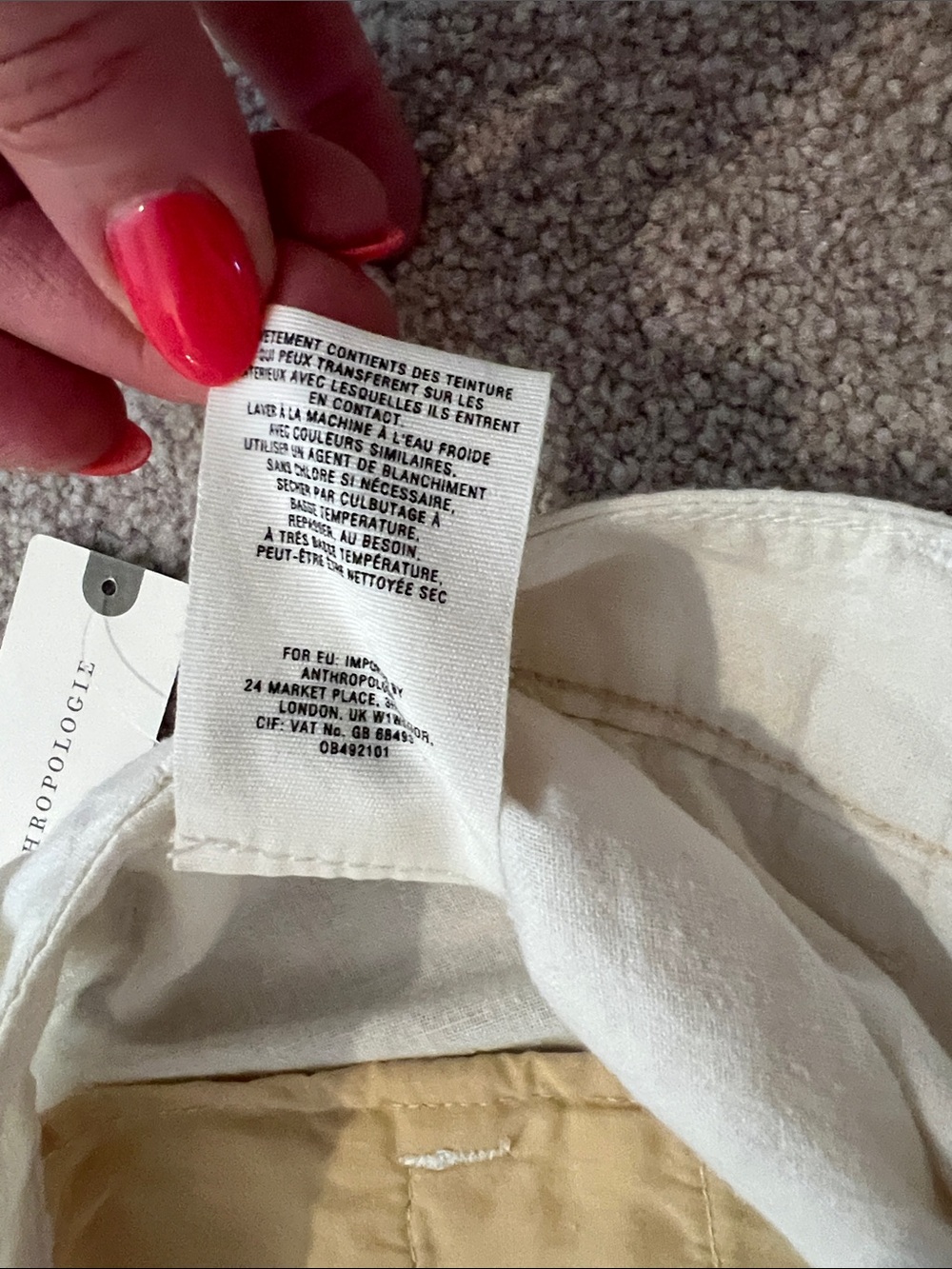 Anthropologie Pilcro No 12 Cream Boot Cut Linen Pants - Picture 6 of 12